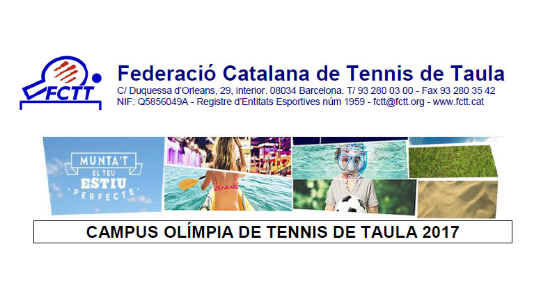 Campus Olímpia De Tenis Mesa 2017 Campus Olímpia De Tenis Mesa 2017